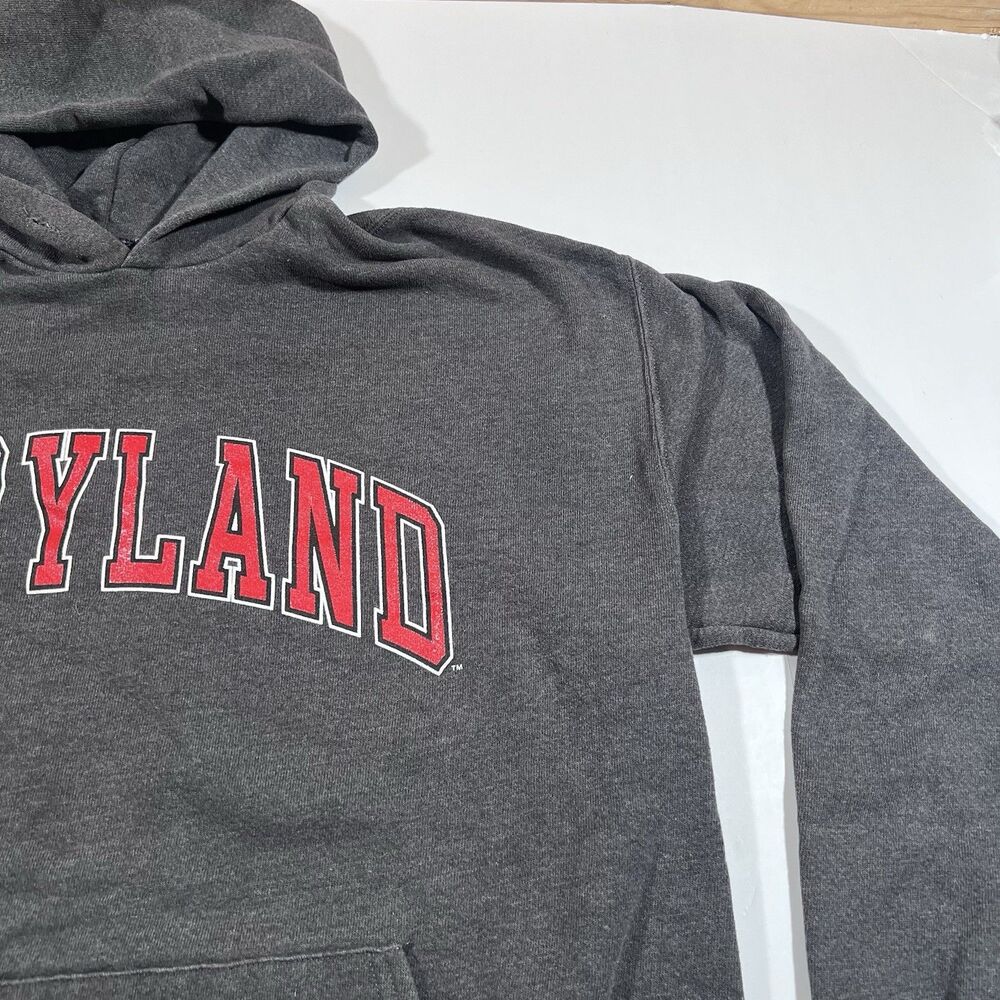 Jansport University of Maryland Terrapins Gray Spellout Hooded Sweatshirt Large - Picture 3 of 10